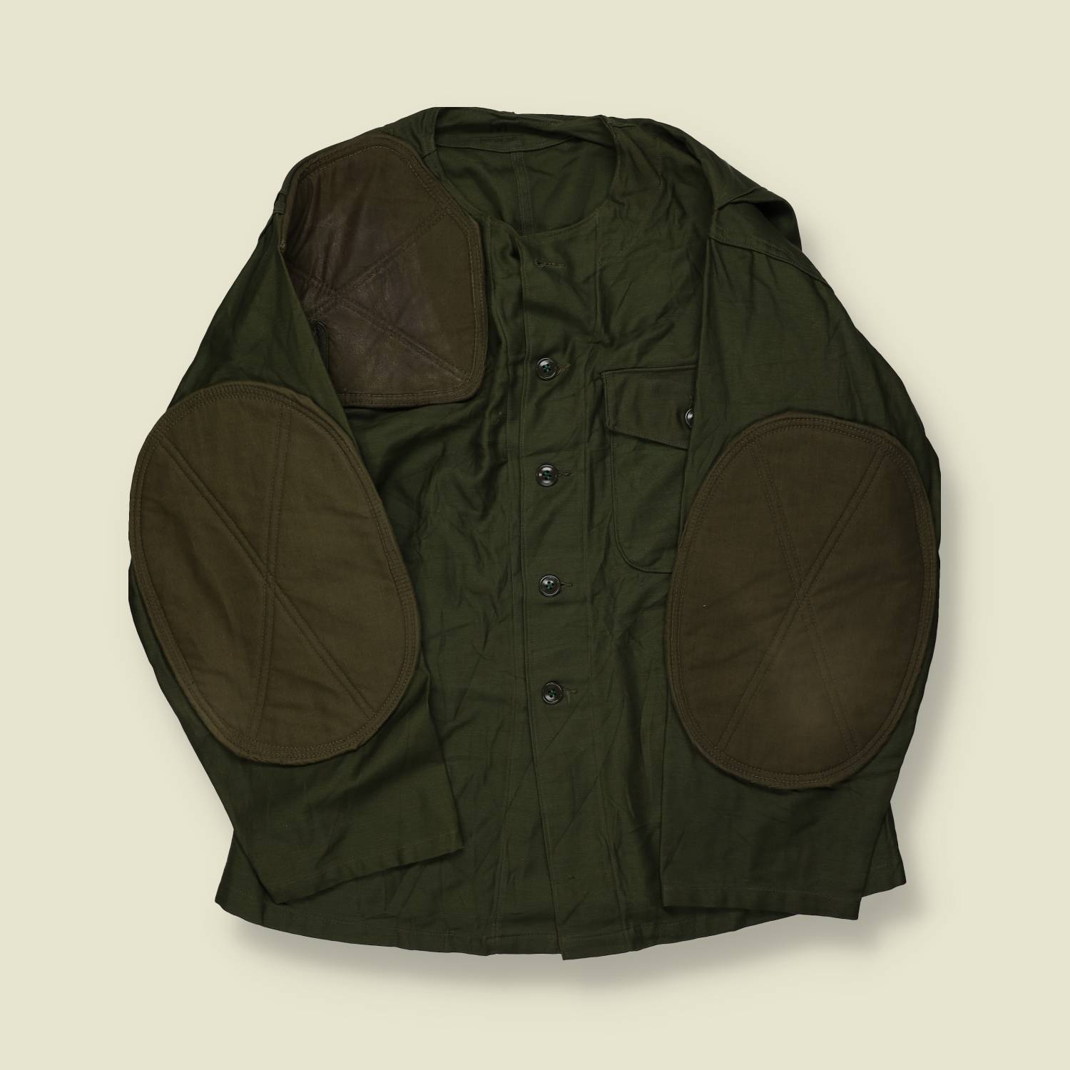 1940s | USMC HBT | WWII Shooting Jacket – Olive Drab - S/M