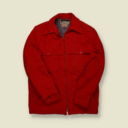 1960s | Windward | Red Wool Zip Jacket - S/M