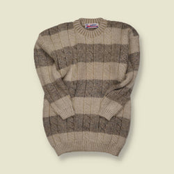 1970s | Nahar | Striped Mohair Blend Jumper - M