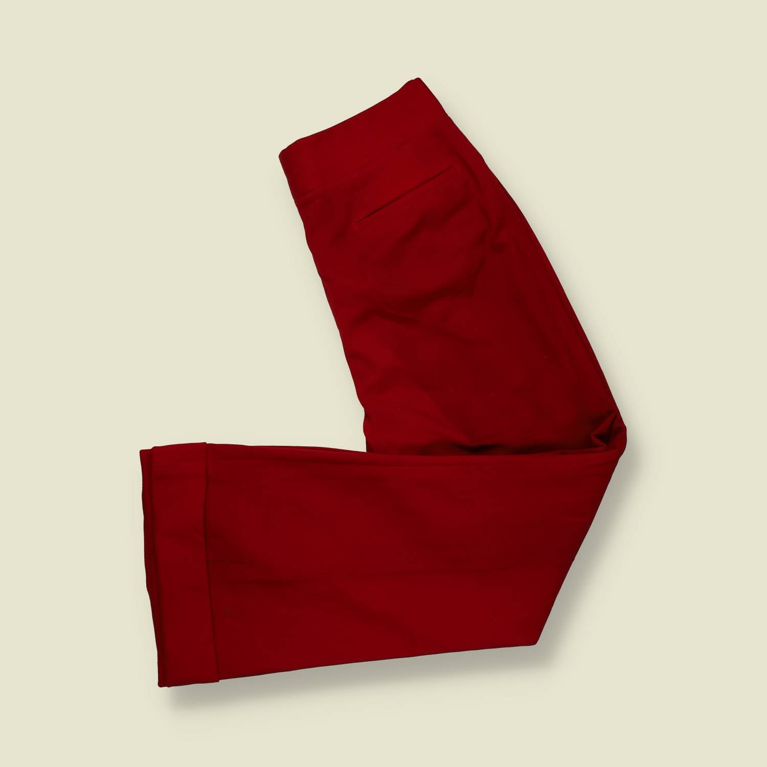 1970s | Unbranded | Flared Trousers – Deep Red - w30