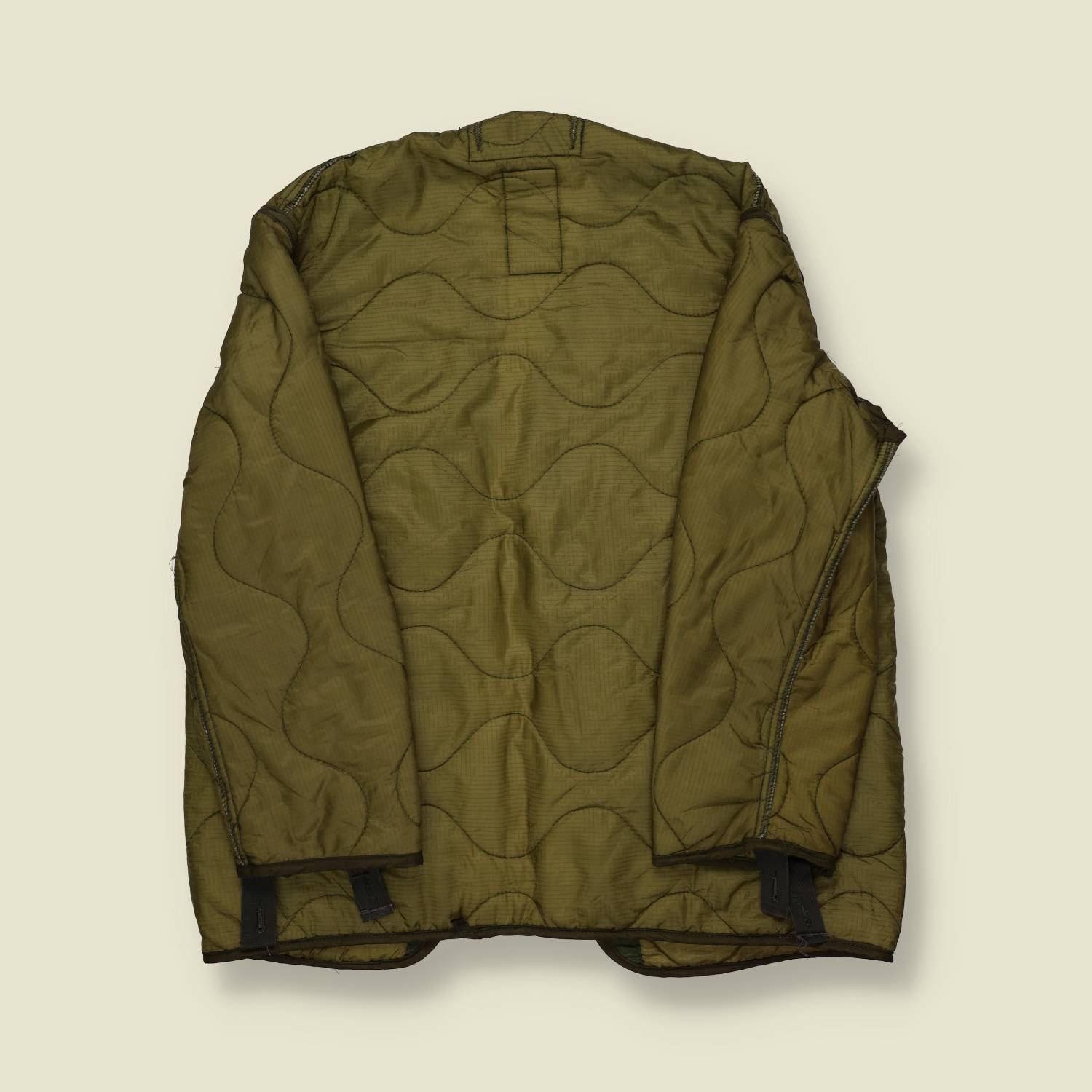 1980s–90s | US Military | Quilted Field Jacket Liner – Olive Drab - XS/S