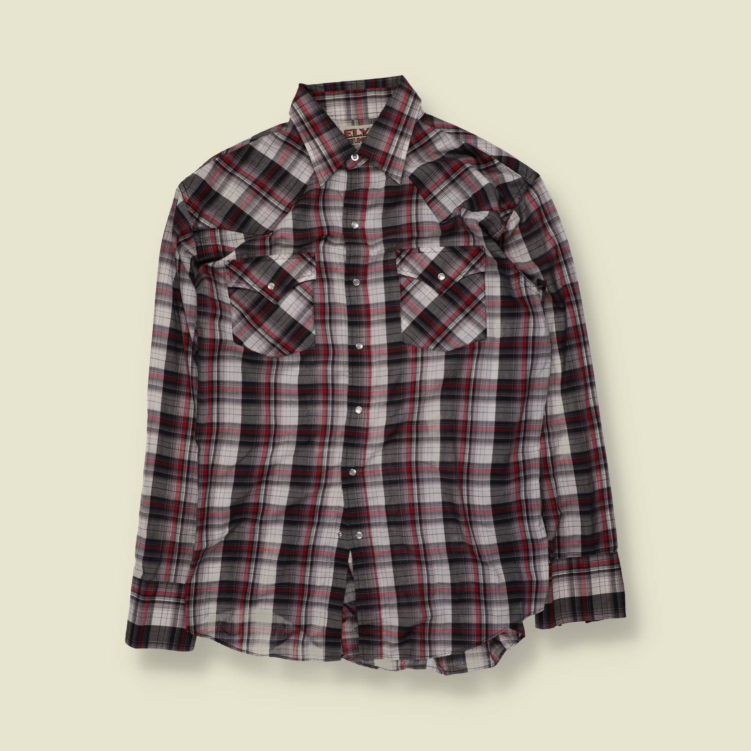1980s | Ely | Western Shirt | Plaid - M
