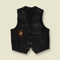1980s–1990s | Gold Wing Club Austria | Leather Gilet - M