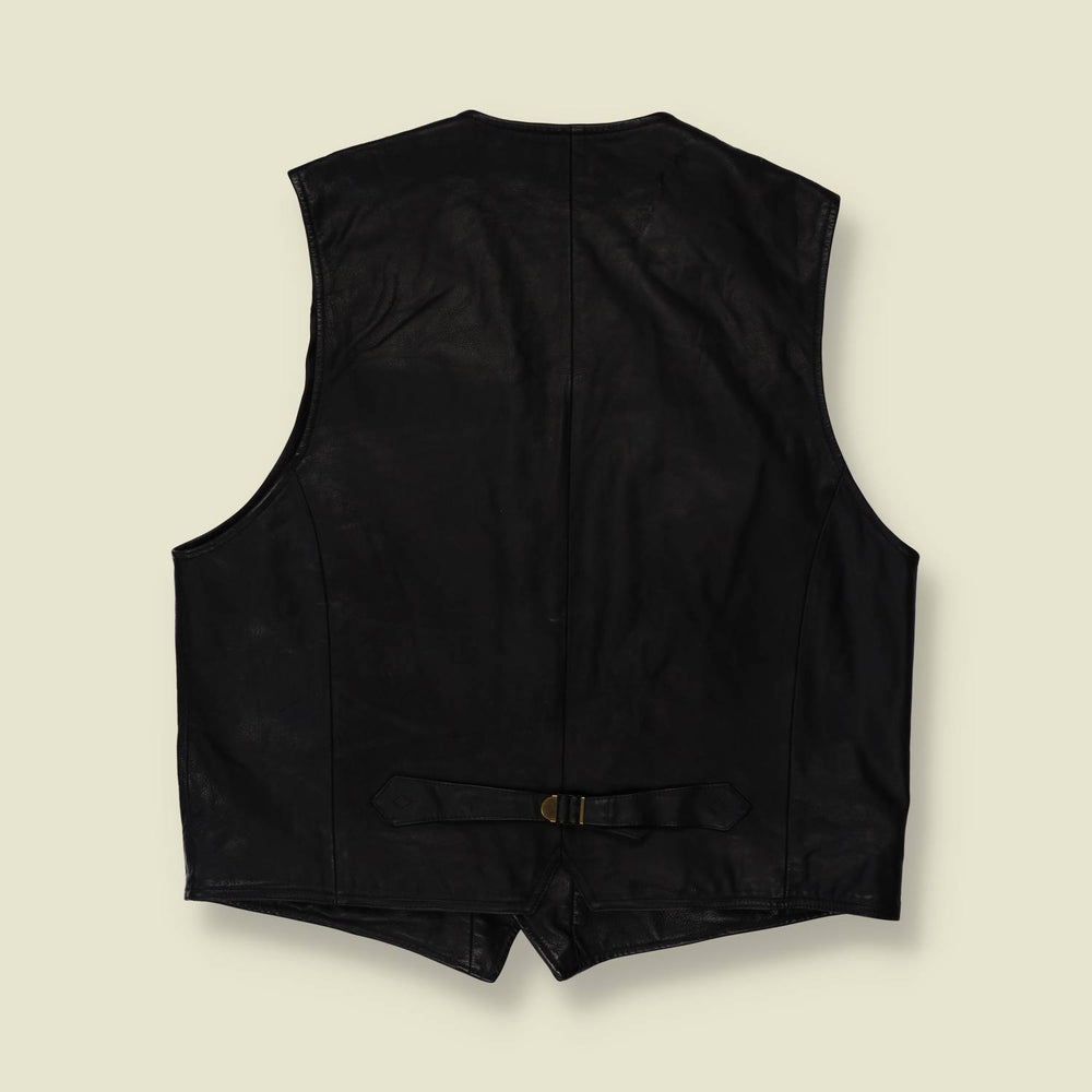 1990s | Camel Collection | Leather Gilet - XL