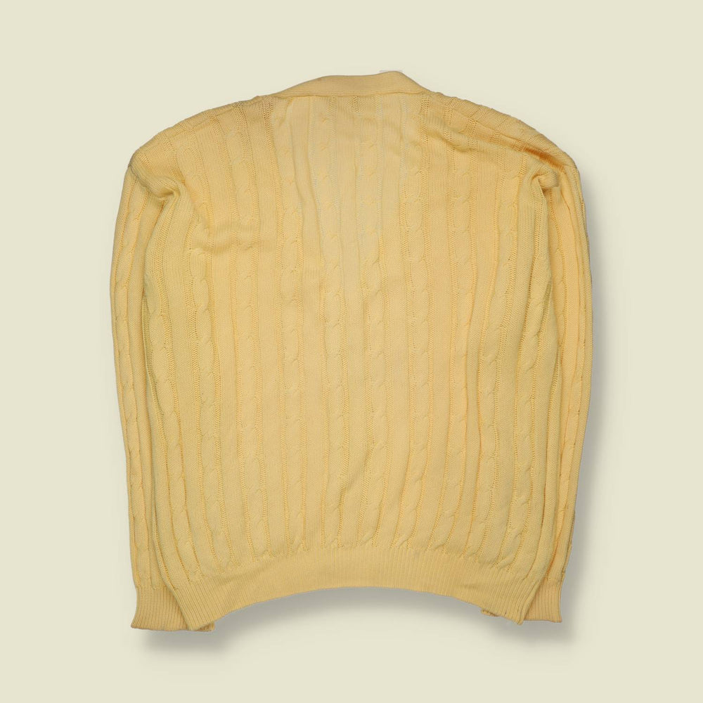 1980s | Henry Cotton’s | Cable Knit Cardigan - XL