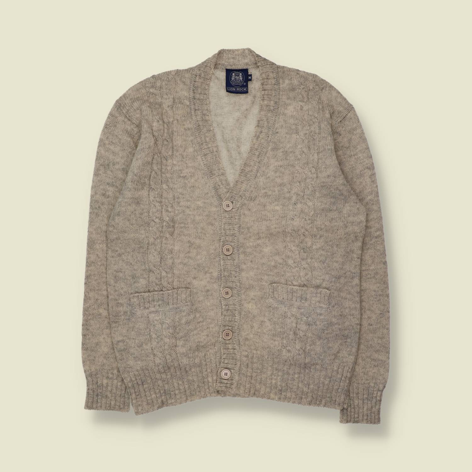 1980s | Lion Rock | Shetland Wool Cardigan - S
