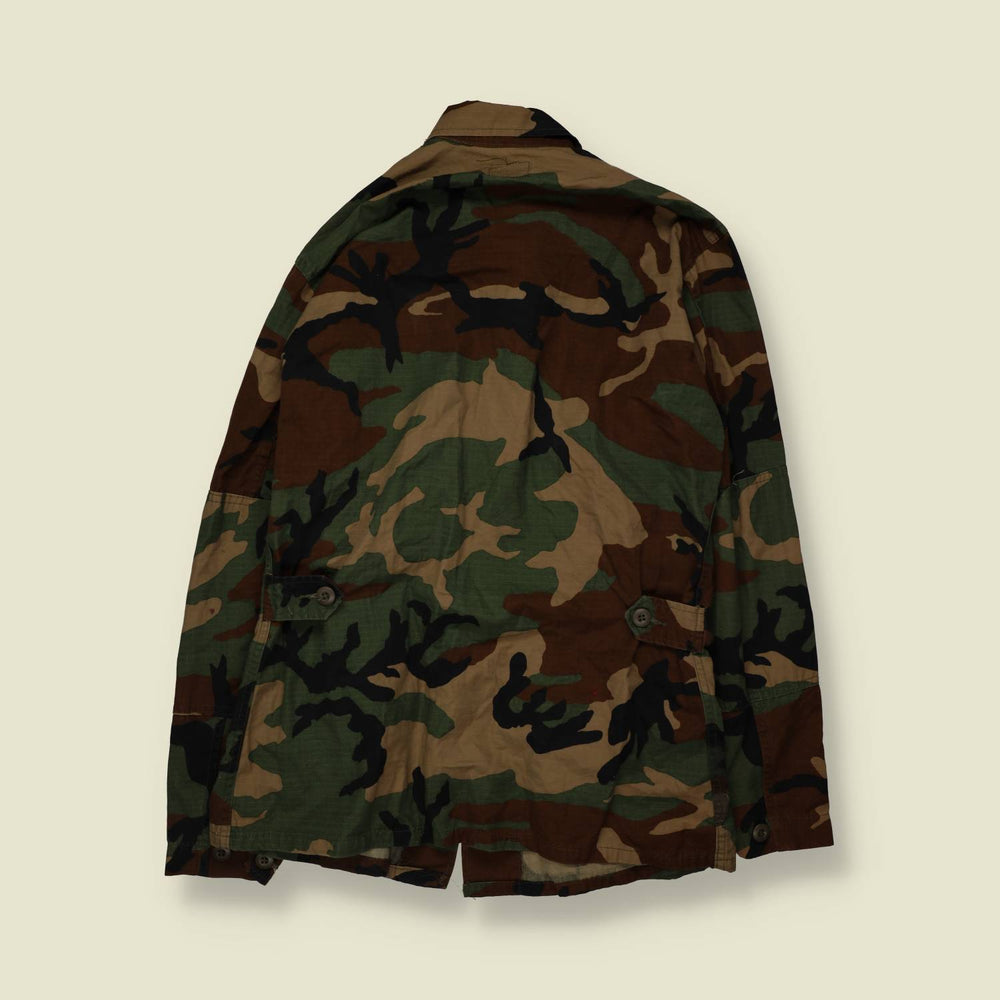 1980s–1990s | Woodland Camouflage BDU Combat Shirt - S