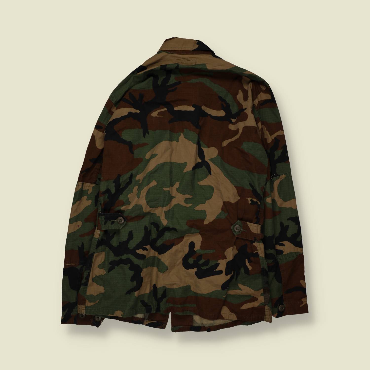 1980s–1990s | Woodland Camouflage BDU Combat Shirt - S