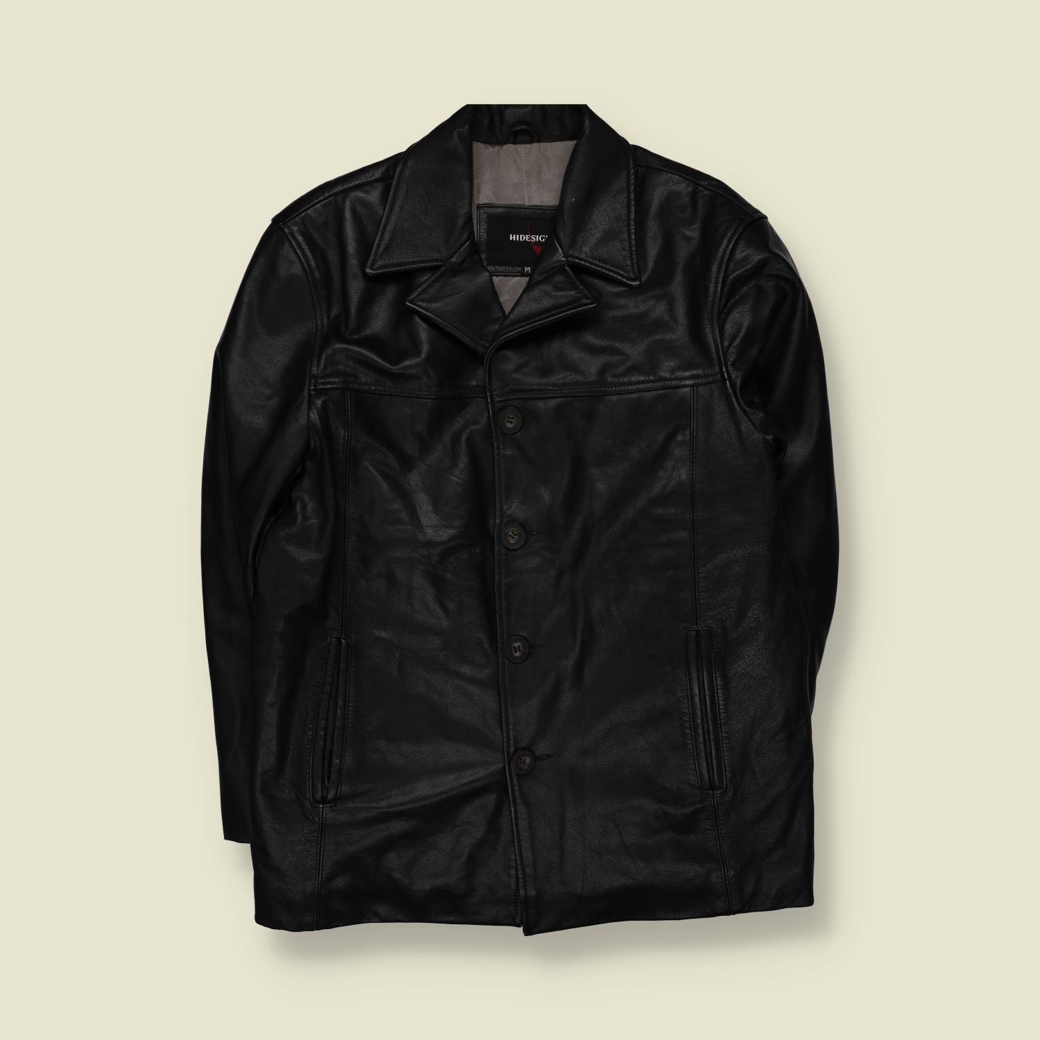 1990s | Hi Design | Heavy Leather Jacket - M