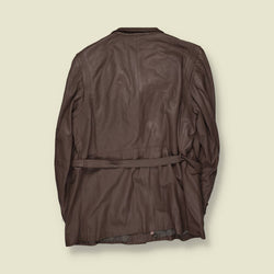 1980s | Belted Leather Jacket - M