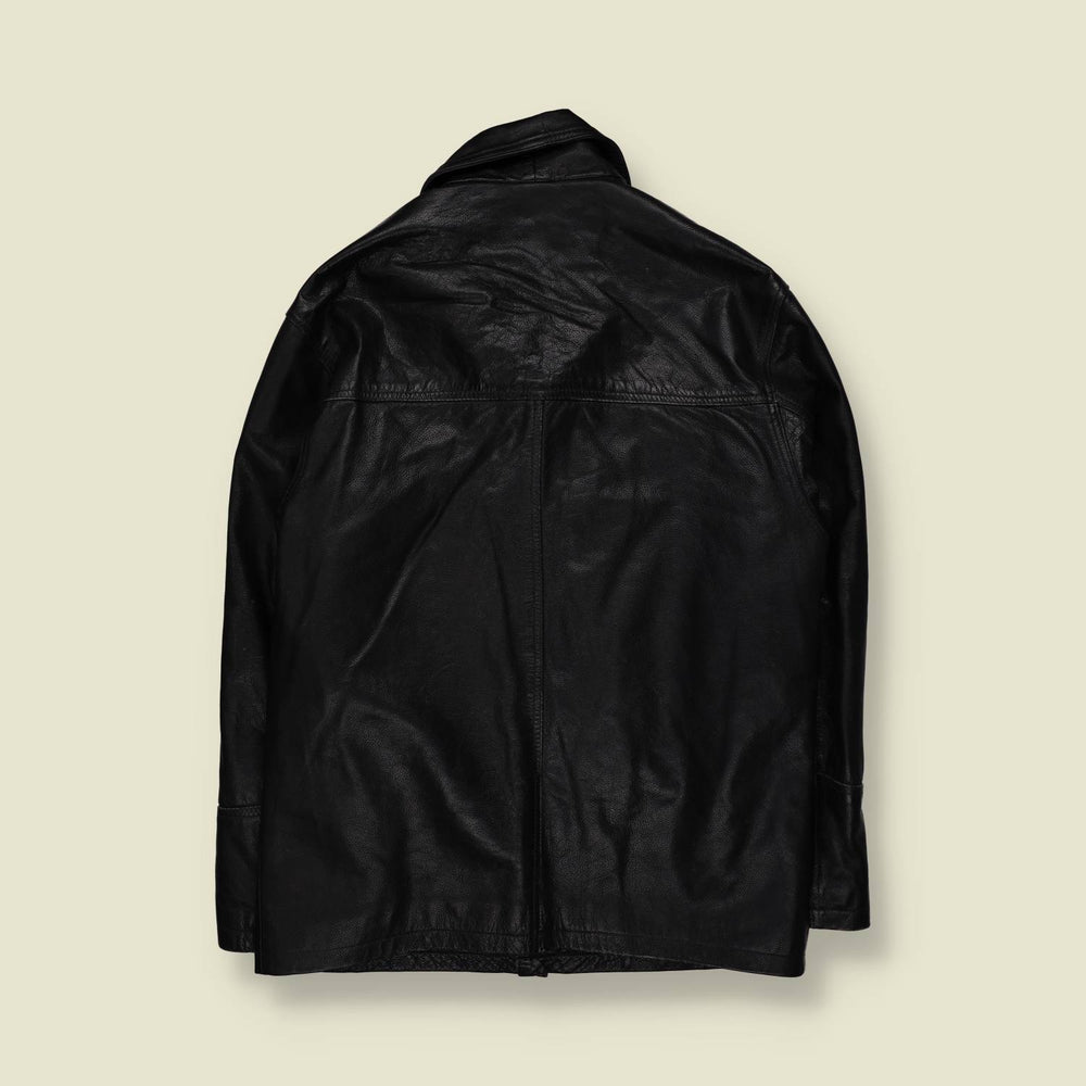 1990s | Heavy Leather Jacket - S