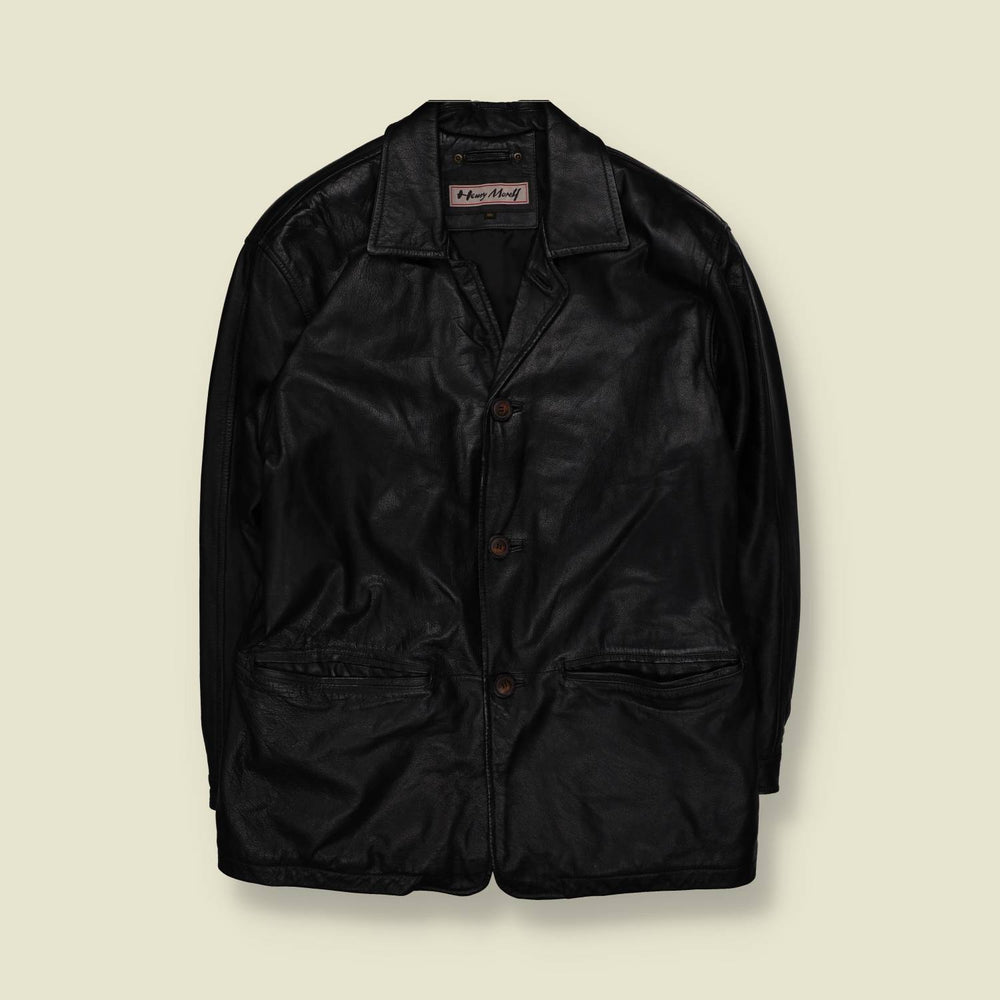 1990s | Henry Morell | Leather Coat - L