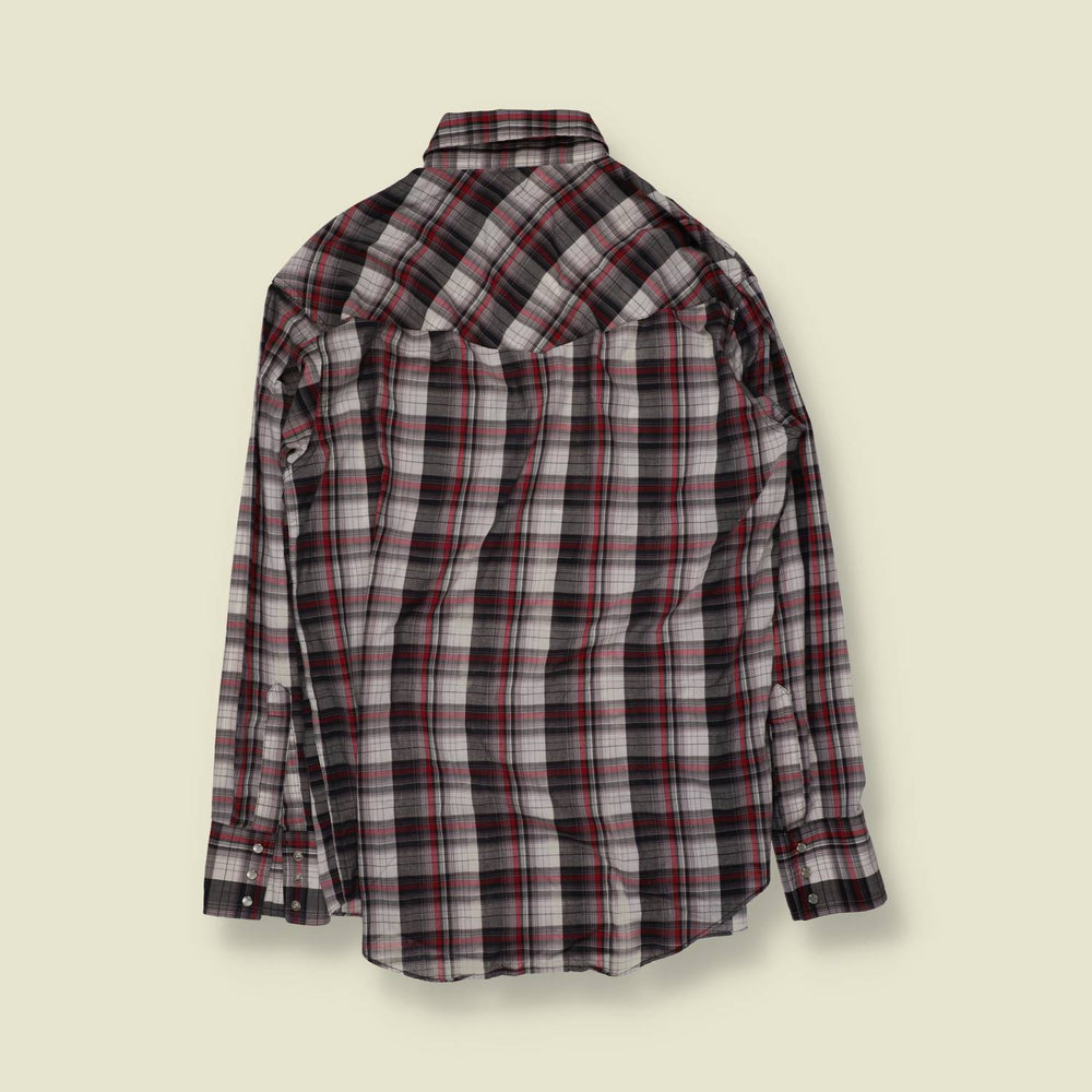 1980s | Ely | Western Shirt | Plaid - M