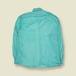 1980s | Deadstock Long Sleeve Shirt | Turquoise - XL