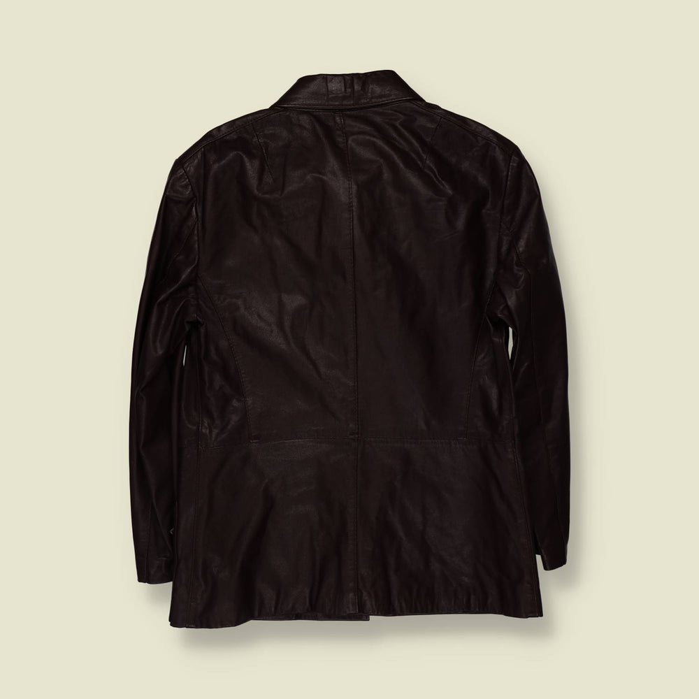 1970s | Leather Jacket | Dark Brown - XS