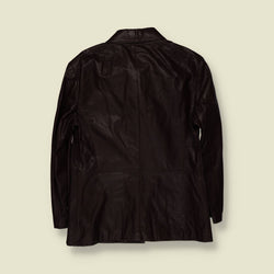 1970s | Leather Jacket | Dark Brown - XS