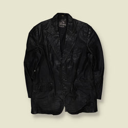 1980s | Real Cowhide By Campari | Leather Blazer | Black - S