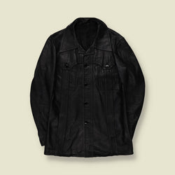 1970s | Soft Leather Jacket | Black - XS