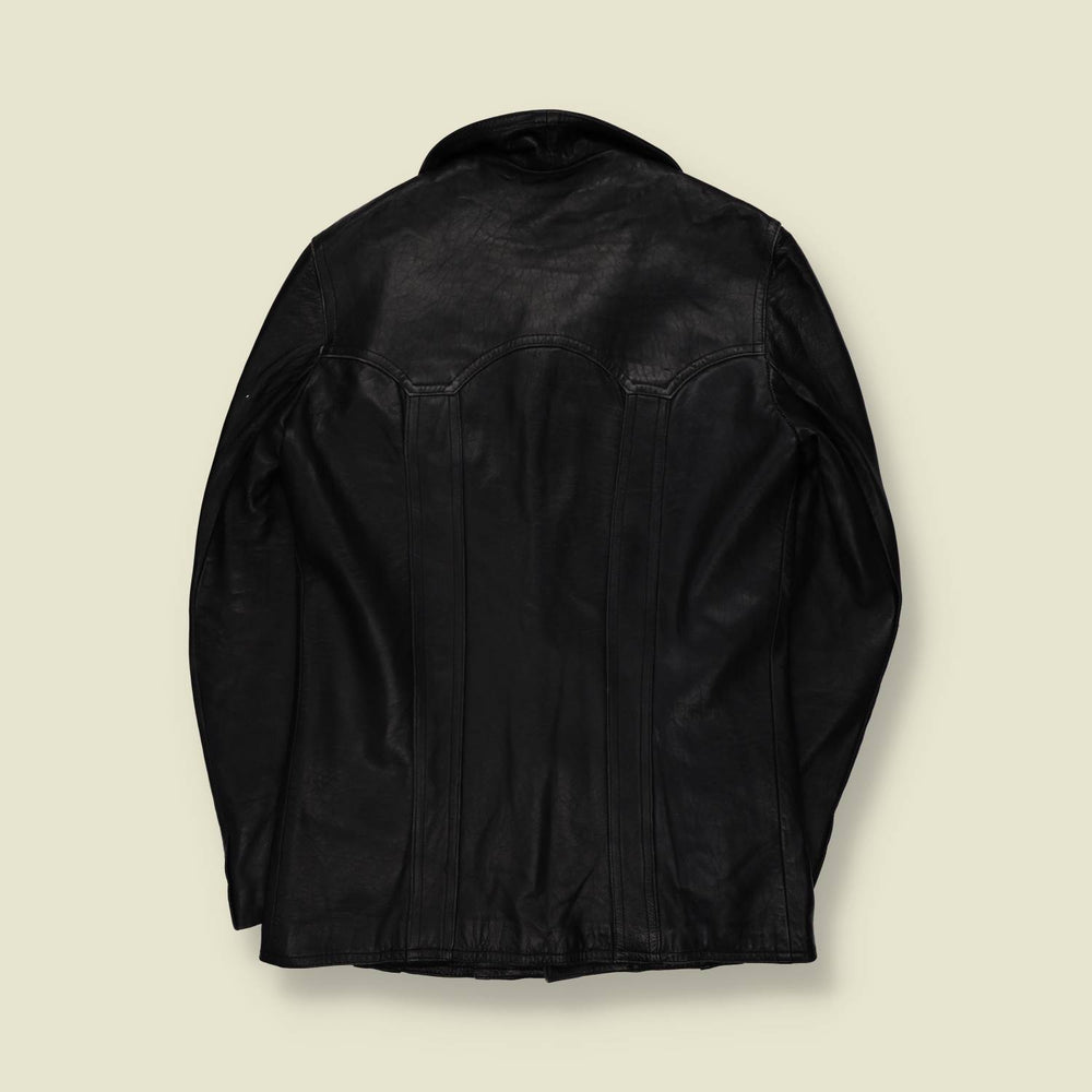 1970s | Soft Leather Jacket | Black - XS