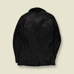 1970s | Soft Leather Jacket | Black - XS