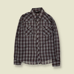 1970s | Van Court | Western Shirt | Plaid - L