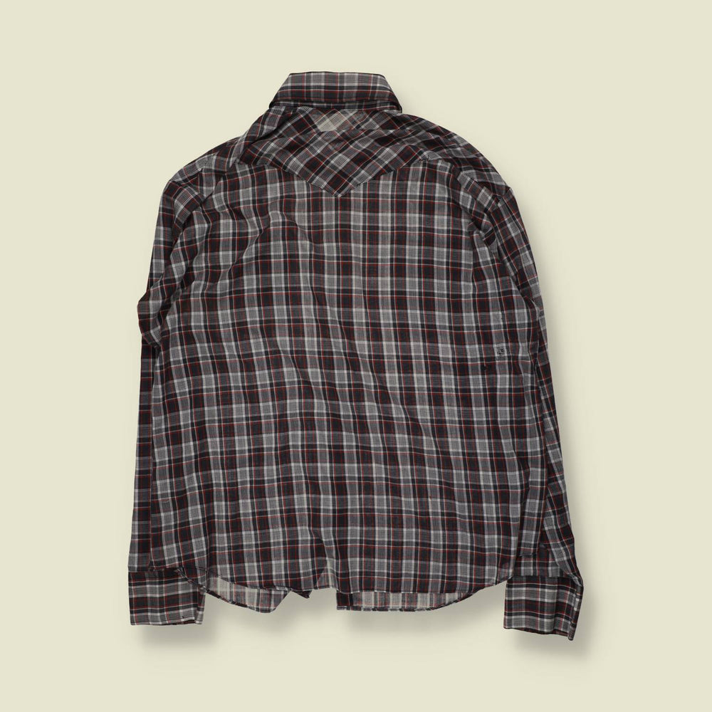 1970s | Van Court | Western Shirt | Plaid - L