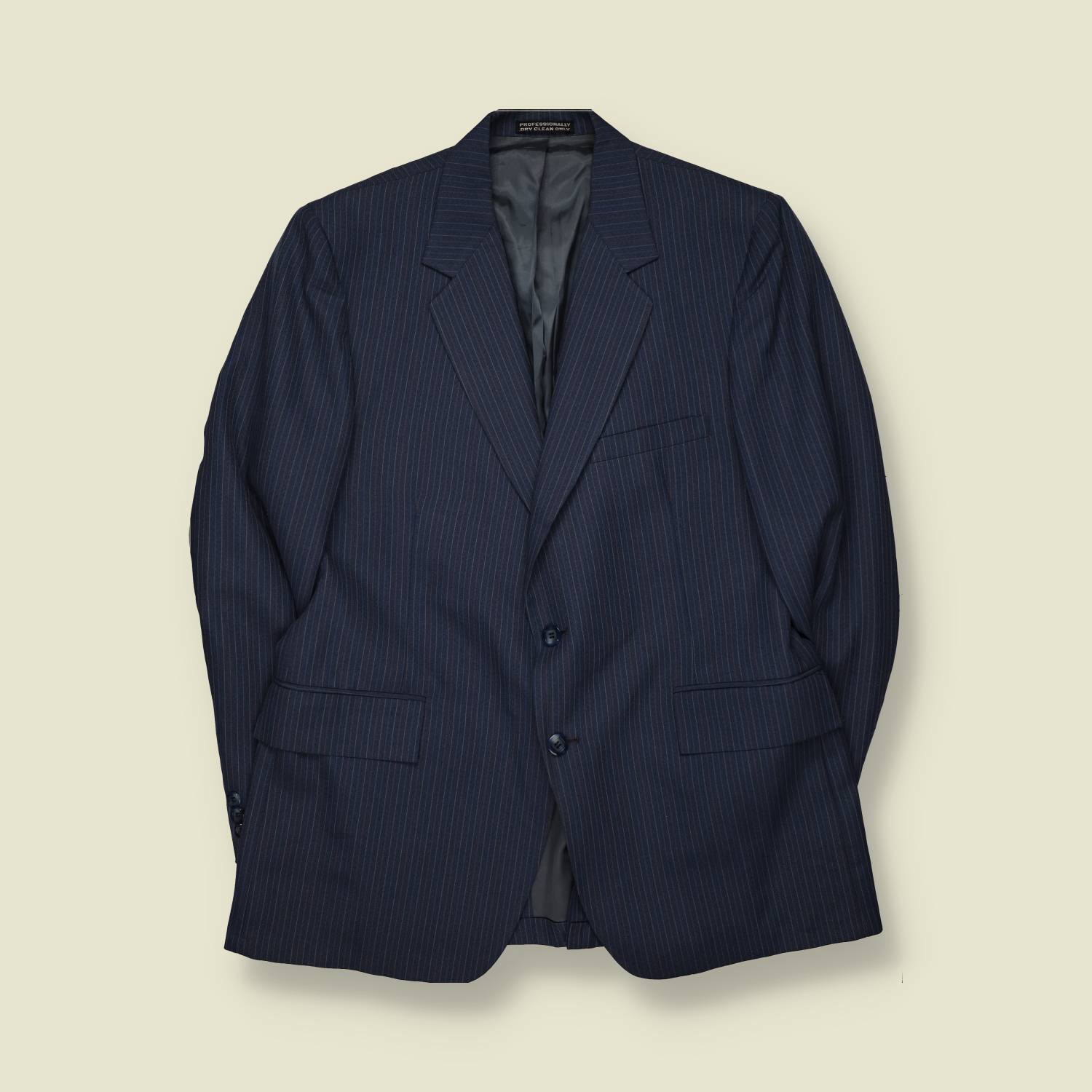 1980s | Diplomat | Pinstripe Blazer | Dark Blue - L