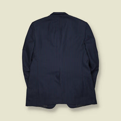 1980s | Diplomat | Pinstripe Blazer | Dark Blue - L