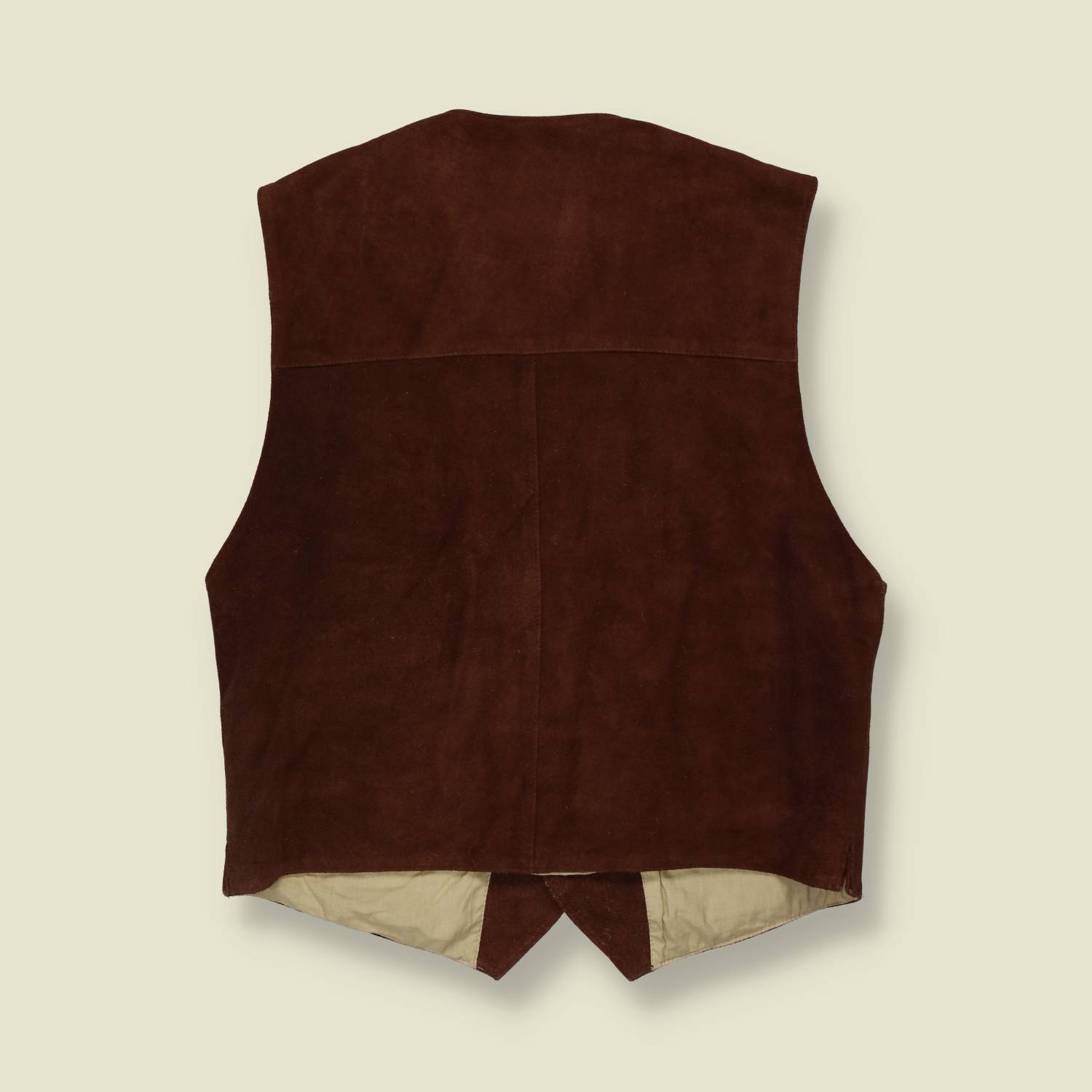 1980s | Gipsy | Suede Leather Gilet | Brown – M