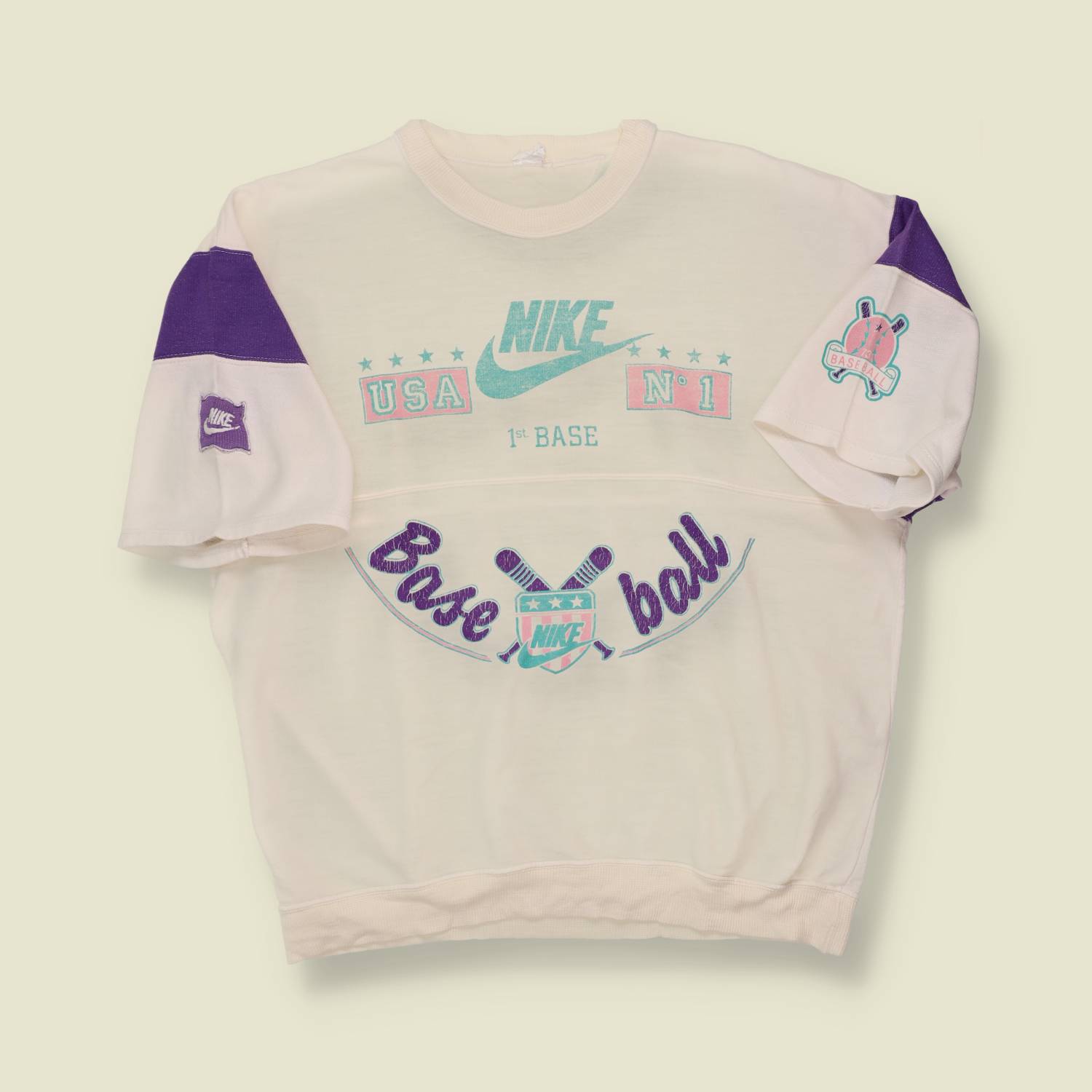 1980s Nike Short Sleeve Sweater - M/L