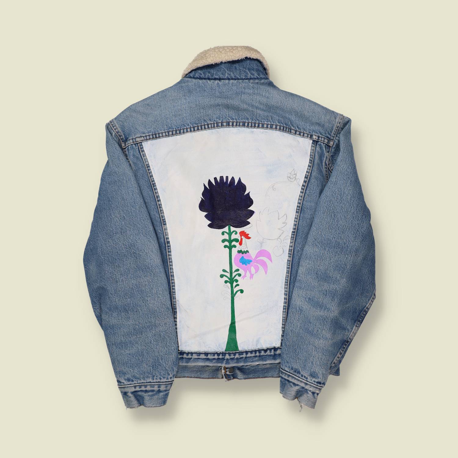1970s Levi's Denim Sherpa Lined  Jacket - S