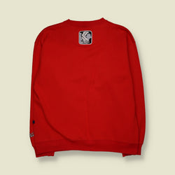 2000s | Karl Kani | Spellout Graphic Sweatshirt | Red - XL