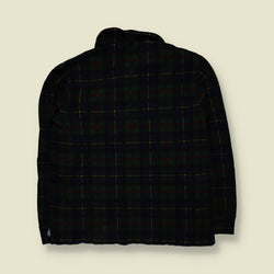 2000s | Ralph Lauren | Tartan Check Quarter Zip Sweatshirt | Navy & Green