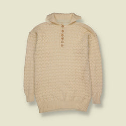 1970s | Knit Jumper | Cream - XXS