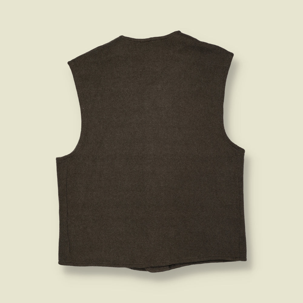 1990s | Emporio Armani | Knit Vest | Brown - S