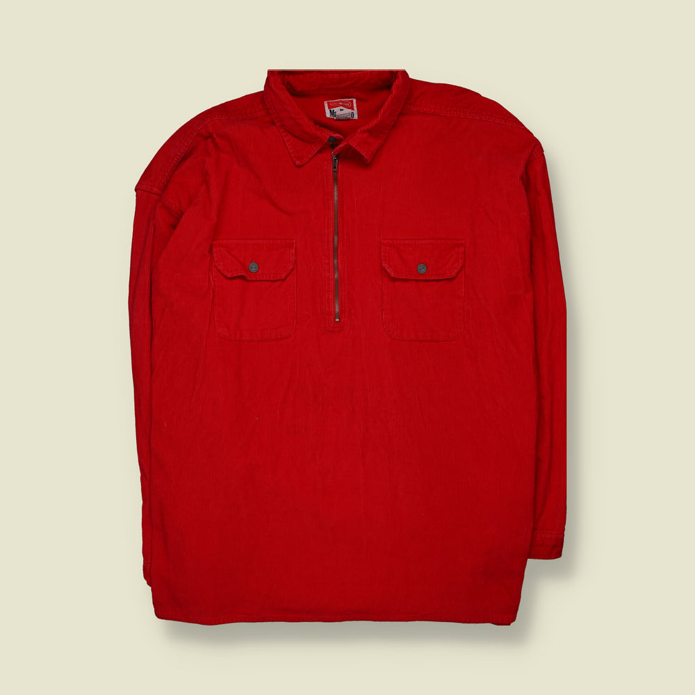 1990s | Marlboro Unlimited | Corduroy Shirt | Red - 5XL