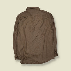 1990s | Rowntree & Yorke | Cotton Shirt | Brown - XXL