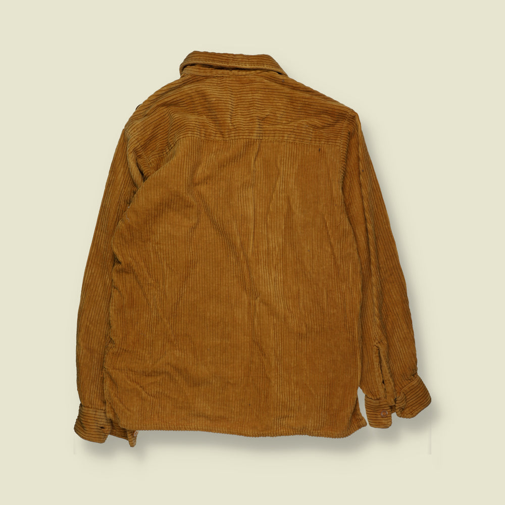 1960s | Le Chevron | Corduroy Smock Shirt | Brown - S