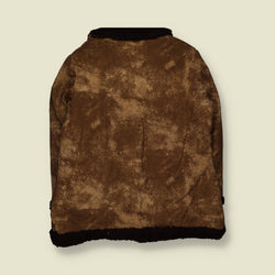 1970s | Wiman | Faux Sheepskin Coat | Brown - XL