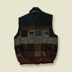 1980s | Aztec | Gilet | Green - XL