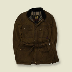 1990s | Belstaff | Waxed Cotton Trialmaster Jacket | Brown - XXS