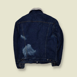 1990s | Levi’s | Made in USA Sherpa Lined Denim Jacket | Blue - XL