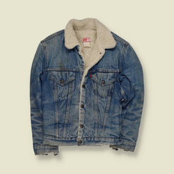 1980s | Levi’s | Sherpa Lined Denim Jacket | Blue - XXS