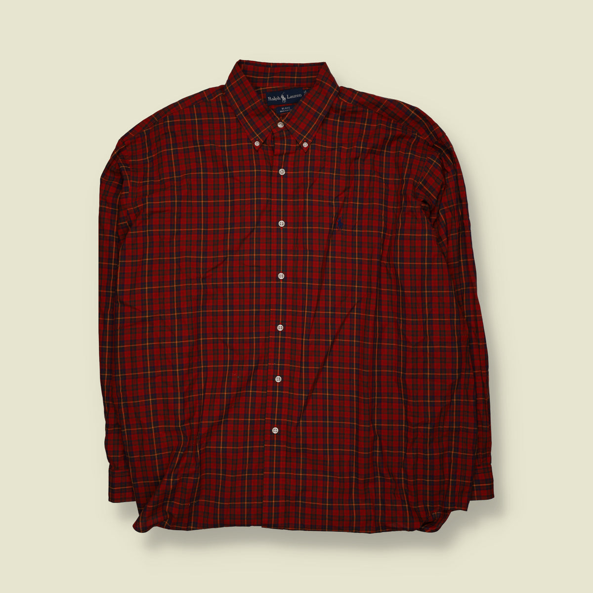 1990s | Ralph Lauren Tartan Check Shirt | Red & Navy - 3XL