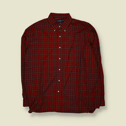 1990s | Ralph Lauren Tartan Check Shirt | Red & Navy - 3XL