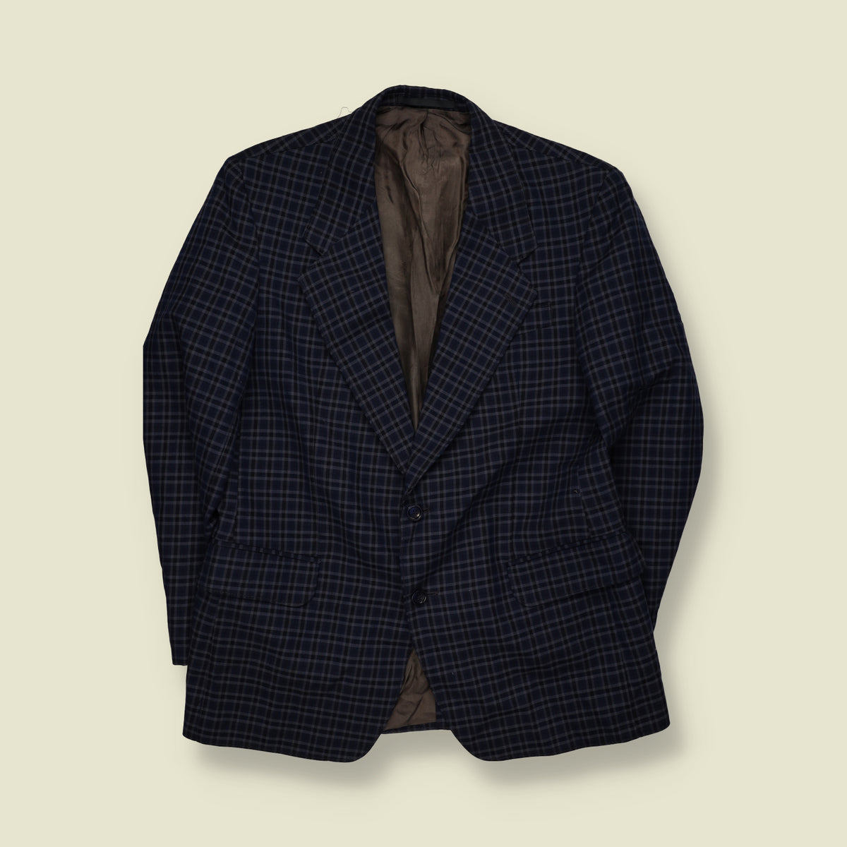 1970s | Becon | Check Blazer | Navy - S