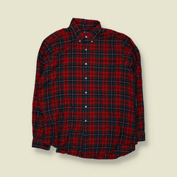 1990s | Ralph Lauren Tartan Check Shirt | Red & Navy - 3XL