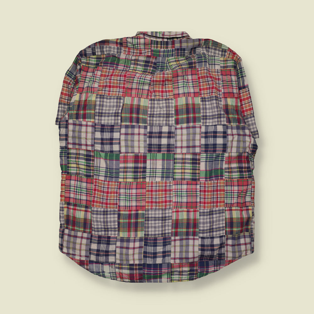 1990s | Ralph Lauren Patchwork Madras Check Shirt | Multicolour - 5XL