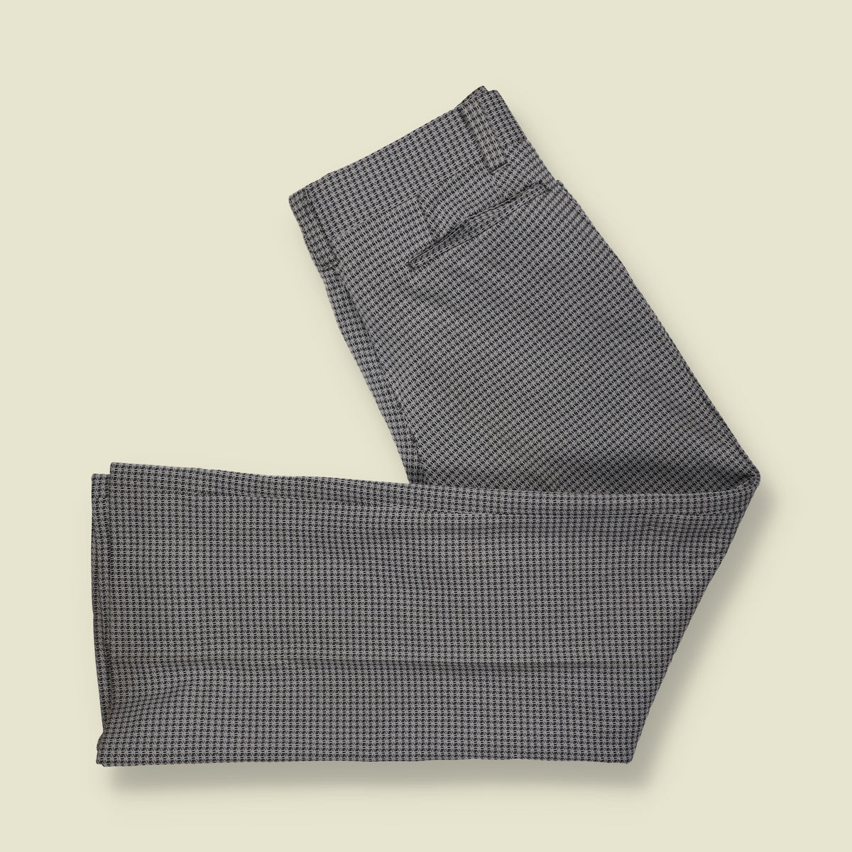 1970s | Geometric Pattern Flared Trousers | Black & White - W29