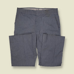 1970s | Hubbard Slacks Check Trousers | Navy & White - W36